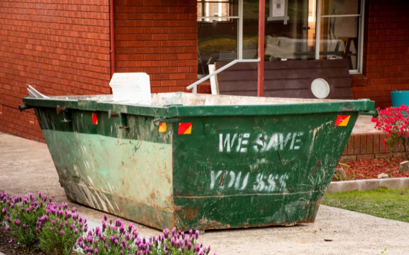 Skip Bin Fit in Driveway