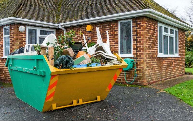 Skip Bin Fit in Driveway