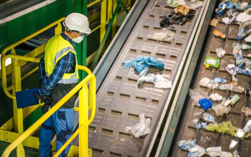 sorting waste
